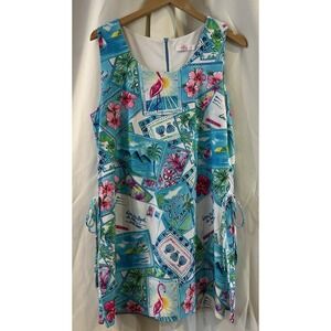 Aryeh‎ Tropical Swim Dress Size Large Flamingos